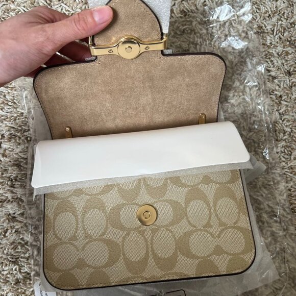 Coach Morgan Square Crossbody Bag In Blocked Signature Canvas - Picture 7 of 8